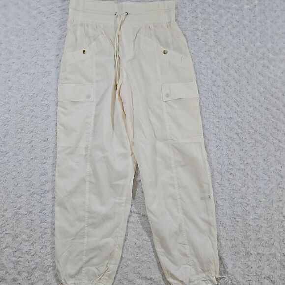 Athleta Alicia Keys high waist utility pant women's size 8 Cream Ivory - Picture 1 of 9